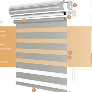 Arc-Casing Zebra Shades