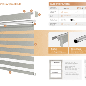 Bead Cordless Zebra Blinds
