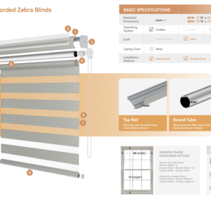 Cased Corded Zebra Blinds
