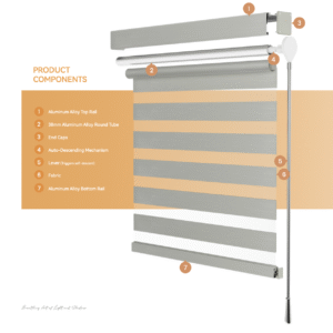 Square Cased Zebra Shades